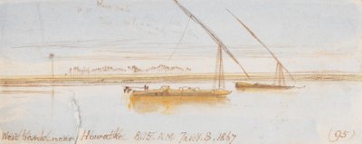 A Ciszjordánia Howatke közelében; 1867. január 8., reggel 8:15 (95) alkotó: Edward Lear
