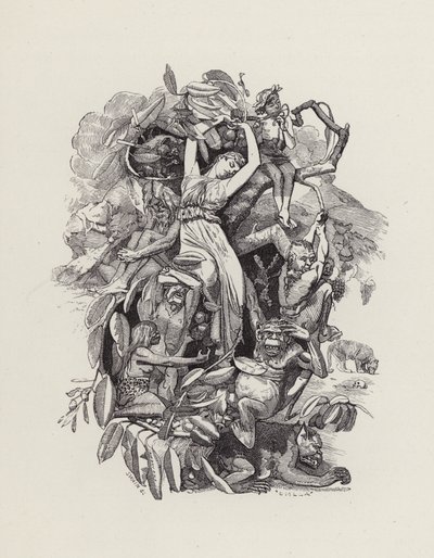 Illusztráció: Charles Kingsley: The Water-Babies (metszet) alkotó: Edward Linley (after) Sambourne
