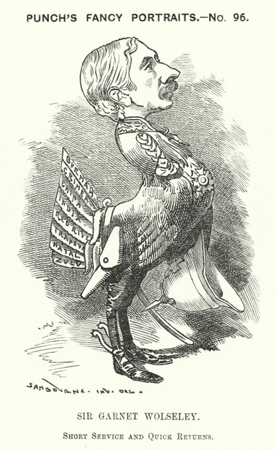 Punch rajzfilm: Garnet Wolseley alkotó: Edward Linley (after) Sambourne