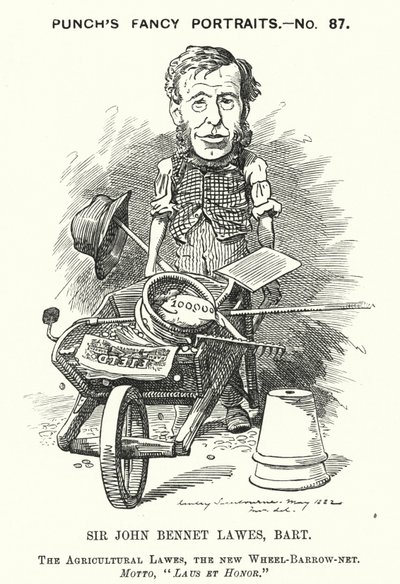 Punch rajzfilm: John Bennet Lawes, angol vállalkozó és mezőgazdasági tudós (metszet) alkotó: Edward Linley (after) Sambourne