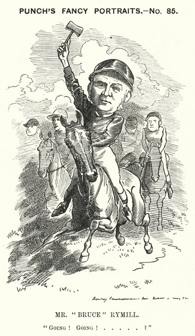 Punch rajzfilm: Mr "Bruce" Rymill (metszet) alkotó: Edward Linley (after) Sambourne
