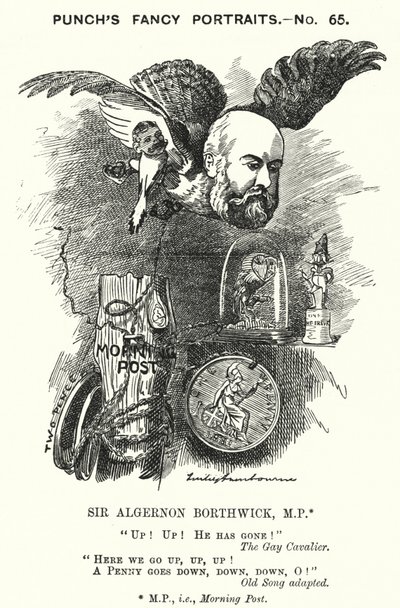Punch rajzfilm: Sir Algernon Borthwick alkotó: Edward Linley (after) Sambourne