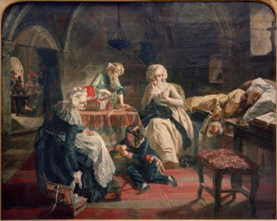 A francia királyi család a templomi börtönben alkotó: Edward Matthew Ward