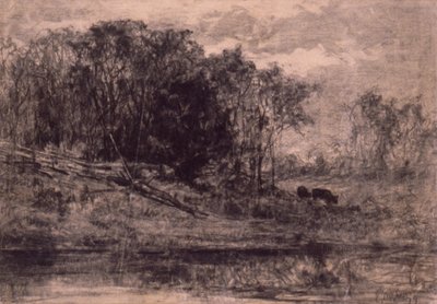 Tehenek az erdőben alkotó: Edward Mitchell Bannister