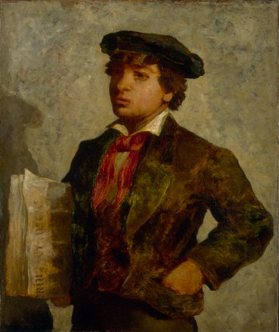 Újságfiú, 1869. alkotó: Edward Mitchell Bannister