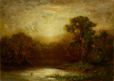 Naplemente, kb. 1875-1880. alkotó: Edward Mitchell Bannister