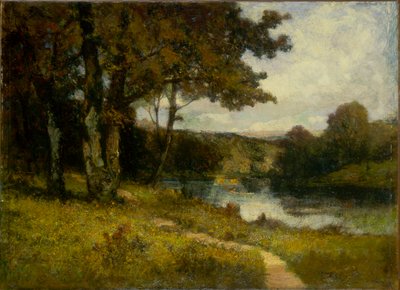 Cím nélkül (táj, fák a folyó mellett) alkotó: Edward Mitchell Bannister