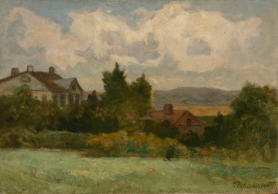 Cím nélküli házak és fák, 1898. alkotó: Edward Mitchell Bannister