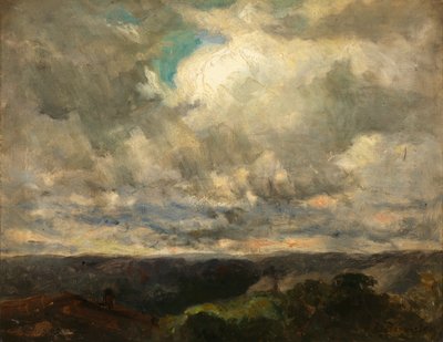 Cím nélküli táj, felhős égbolt. alkotó: Edward Mitchell Bannister