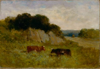 Névtelen táj két tehénnel, 1898. alkotó: Edward Mitchell Bannister