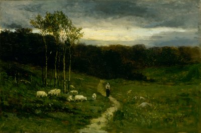 Nő sétál az ösvényen, 1882. alkotó: Edward Mitchell Bannister