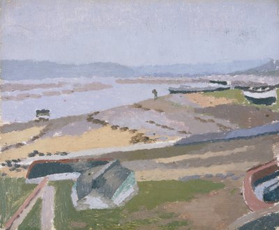 Towy Estuary, Ferryside (olaj, tábla) alkotó: Edward Morland Lewis