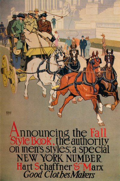 Férfi divatmagazin borítója a The Fall Style Book-hoz, 1911 alkotó: Edward Penfield