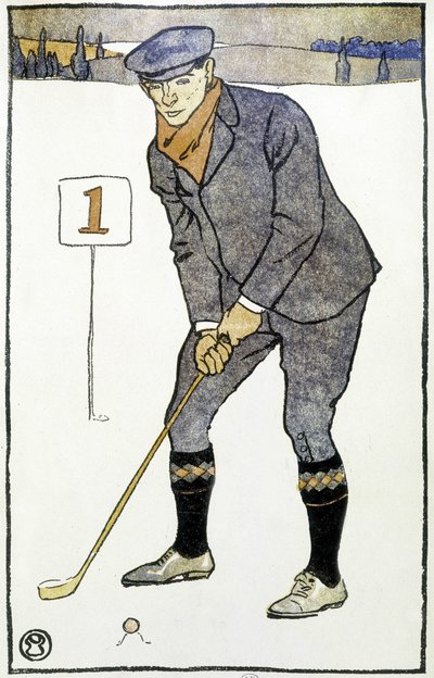 Naptár: "" Golf Calendar" - Edward Penfield alkotó: Edward Penfield