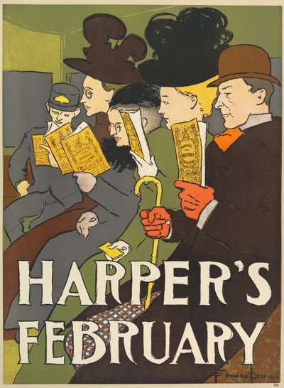 Harpers New Monthly Magazine, 1896. február (színes litó) alkotó: Edward Penfield