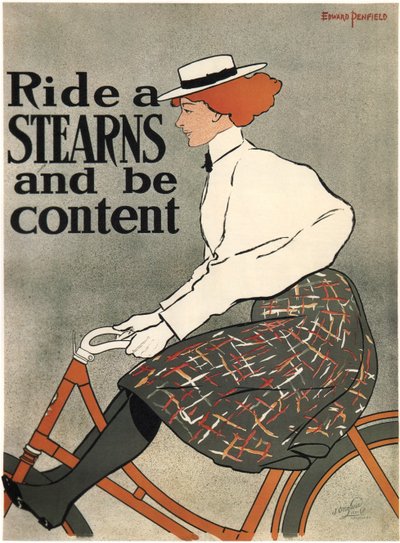 Ride a Stearns, 1896 alkotó: Edward Penfield