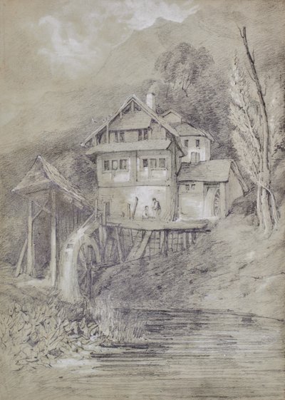 Táj vízimalommal alkotó: Edward Pretty