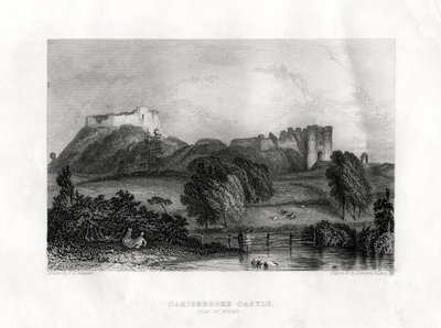 Carisbrooke kastély, Newport, Wight-sziget, 1860 alkotó: Edward Radclyffe
