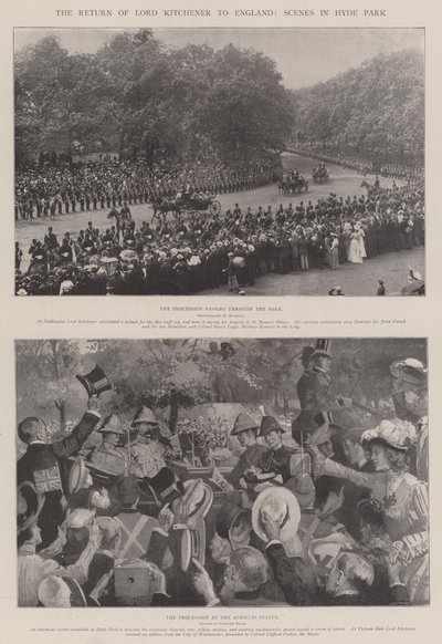Lord Kitchener visszatér Angliába, Jelenetek a Hyde Parkban alkotó: Edward Read