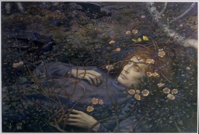 – Ó, mi van az üregben? (akvarell papíron) alkotó: Edward Robert Hughes
