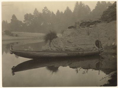Halászat kenuból - Hupa alkotó: Edward S. Curtis