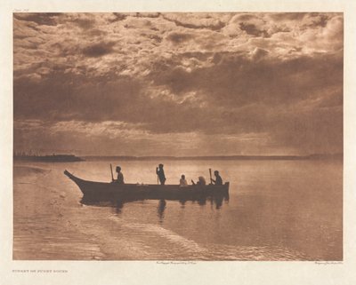 IX. portfólió, 316. tábla: Naplemente a Puget Soundon alkotó: Edward S. Curtis