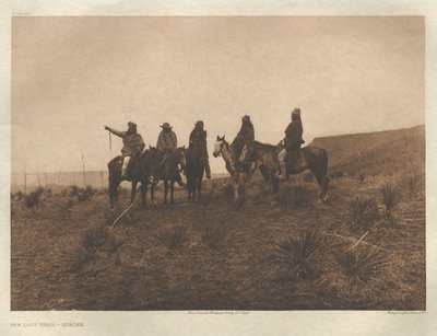 I. portfólió, 19. tábla: Az elveszett ösvény-Apache alkotó: Edward S. Curtis