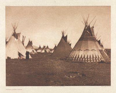 Portfolio VI, 186. tábla: Festett páholyok – Piegan alkotó: Edward S. Curtis