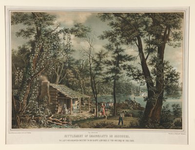 Bevándorlók letelepedése Missouriban/ Elhagytuk szeretett országunkat alkotó: Edward Sachse