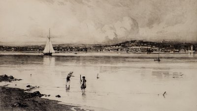 Broughty komp Tayportból (rézkarc) alkotó: Edward Smith Hodgson