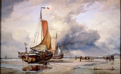 „Dutch Pincks at Scheveningen”, Hollandia, 1860 alkotó: Edward William Cooke