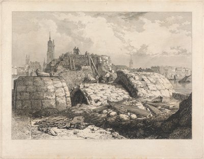 London Bridge - bontás alkotó: Edward William Cooke
