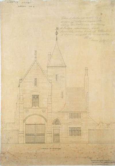 Az Ashby kastély homlokzata, 2. sz alkotó: Edward William Godwin