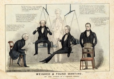 Weighed und found wanting, kiadó: H R Robinson, New York, 1844. alkotó: Edward Williams Clay