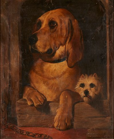 Méltóság és szemtelenség (olaj, vászon) alkotó: Edwin (after) Landseer