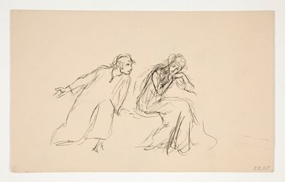 Angelo és Isabella (1104-es tanulmány) – II. felvonás, IV. jelenet, Mérés a mértékért alkotó: Edwin Austin Abbey