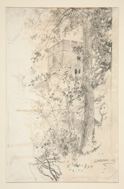 Építészeti tanulmány: alkotó: Edwin Austin Abbey