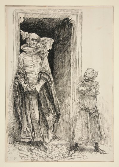 Armando and Mouth, a III. felvonásból, i. jelenet, Szerelem alkotó: Edwin Austin Abbey