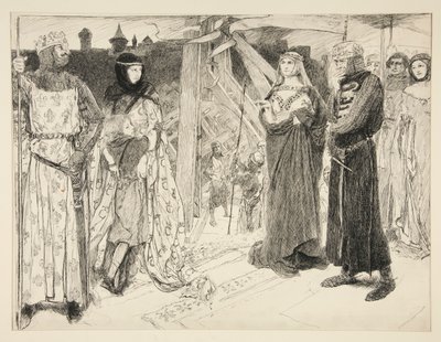 Algír falai előtt: alkotó: Edwin Austin Abbey
