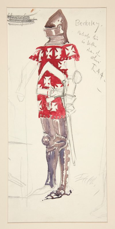 Berkeley, jelmezvázlat Henry Irving számára alkotó: Edwin Austin Abbey