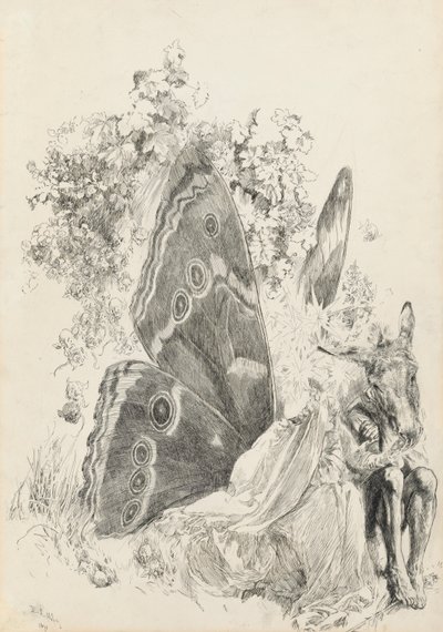 Bottom and Titania, illusztráció a Szentivánéjhoz alkotó: Edwin Austin Abbey