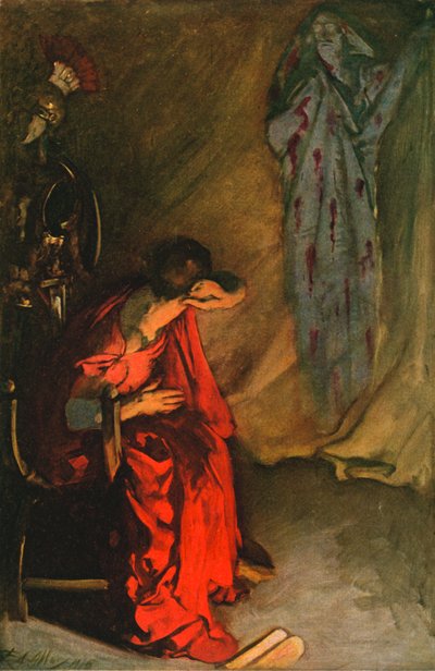 Brutus és Julius Caesar szelleme alkotó: Edwin Austin Abbey