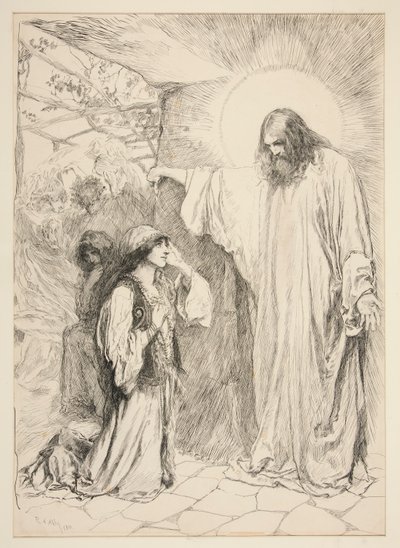 Krisztus és Mária Magdolna alkotó: Edwin Austin Abbey