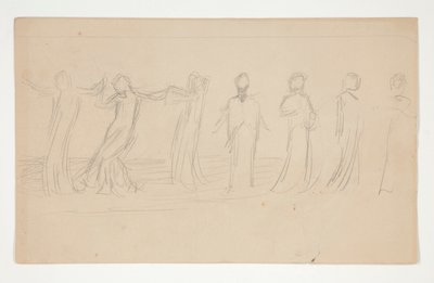 Összetétel tanulmány for alkotó: Edwin Austin Abbey