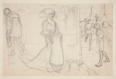 Kompozíciós tanulmány a Faust és Margit festményhez alkotó: Edwin Austin Abbey