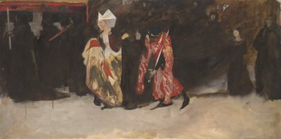 Kompozíciós tanulmány Richardnak, Gloucester hercegének és Lady Anne-nak alkotó: Edwin Austin Abbey