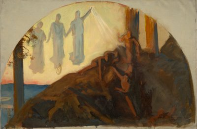 Kompozíciós tanulmány a Föld kincseit feltáró tudomány számára, Rotunda, Pennsylvania állam fővárosa, Harrisburg alkotó: Edwin Austin Abbey