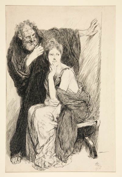 Cressida és a nagybátyja, Troilustól és Cressidától alkotó: Edwin Austin Abbey