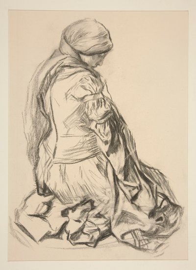 Drapéria tanulmány számára alkotó: Edwin Austin Abbey