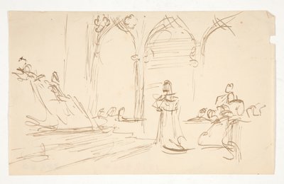 Korai tanulmány alkotó: Edwin Austin Abbey